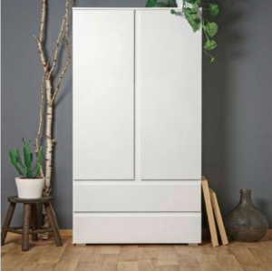 Melaminazab Ropero Chaflán 2 puertas 2 cajones