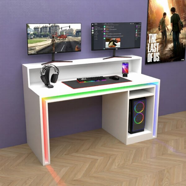 Escritorio Gamer Pro con Luces RGB