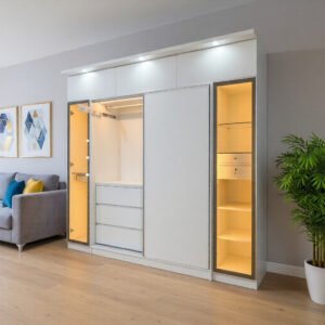 Melaminazab Ropero Rolex Puerta Corrediza con Luces