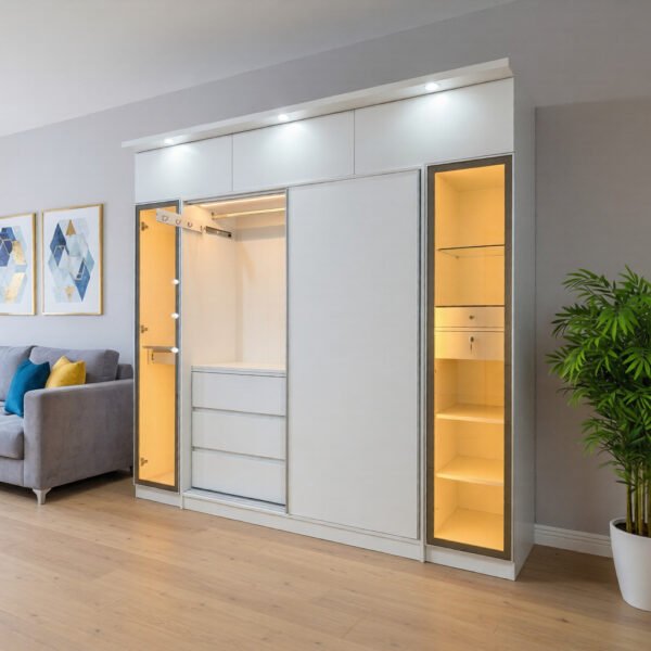 Melaminazab Ropero Rolex Puerta Corrediza con Luces