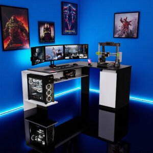 Melaminazab Escritorio Gamer en L Titán