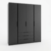 Melaminazab Closet Black Premium