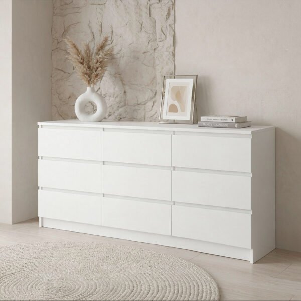 Cómoda 9 Cajones Blanco