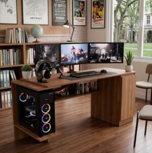 Escritorio Gamer Cajón Madera
