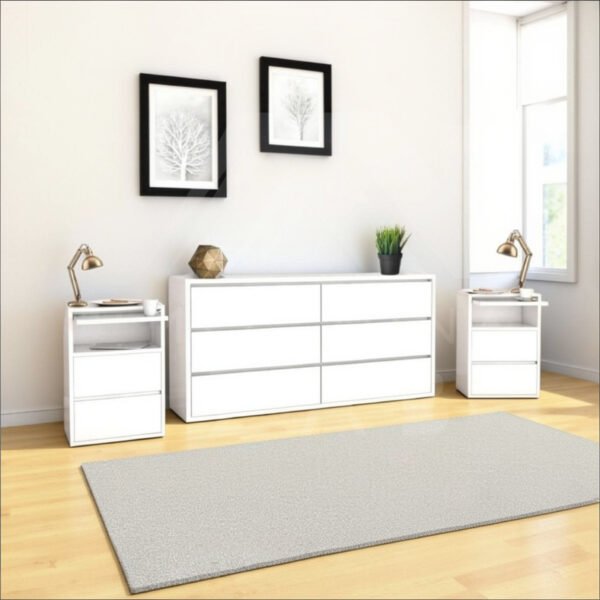 Melaminazab Combo Dormitorio X3: Cómoda + 2 Veladores